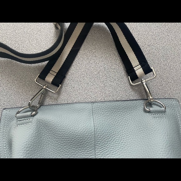Christopher Kon Grey Pebbled Crossbody Leather Bag - Picture 9 of 16